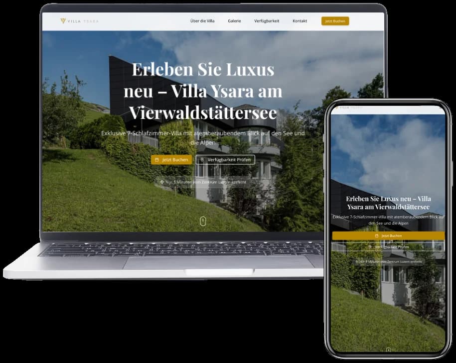Website für Villa Ysara